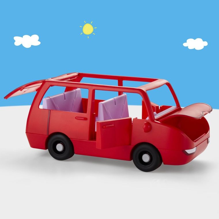 Peppa Pig, Peppa's Big Family Car, set de joaca cu figurine