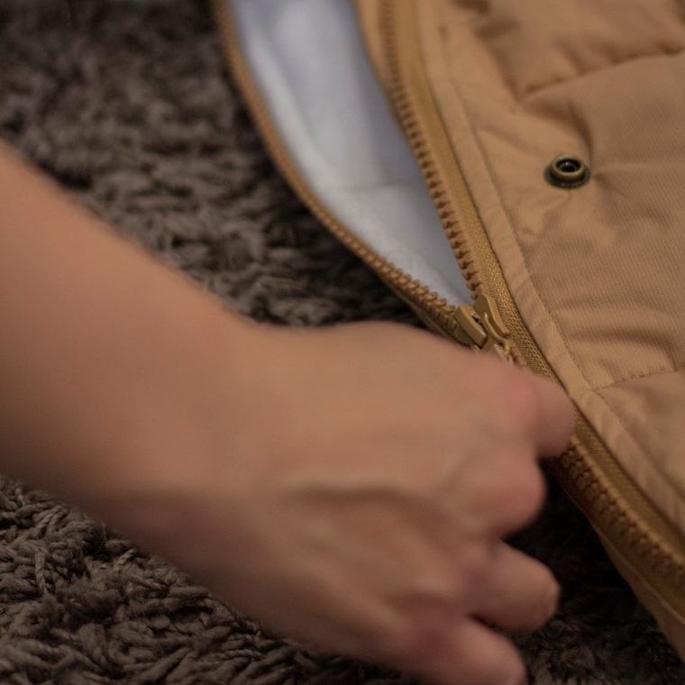 Petite&Mars, Comfy, sac de dormit de iarna, 4 in 1, caramel elegant
