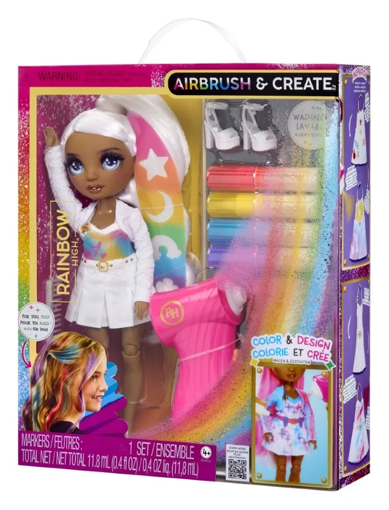 Rainbow High, Air Brush & Create, papusa fashion, Grey Eyes