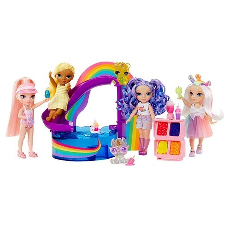 Rainbow High, Littles Dolls, Pool Day, Blush, papusa fashion cu accesorii
