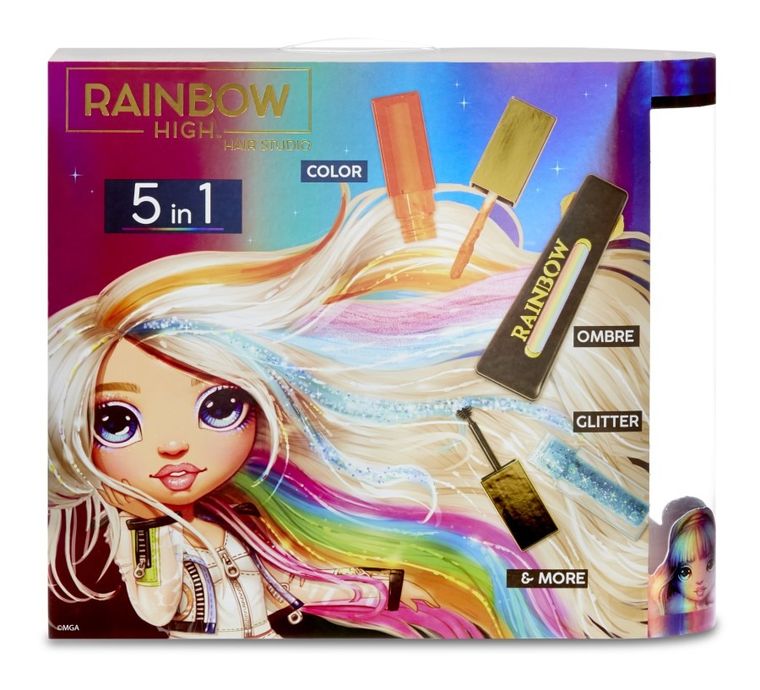 Rainbow High, Salon de coafura, set papusa cu accesorii