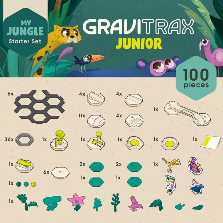 Ravensburger, GraviTrax Junior, Jungle, set de start