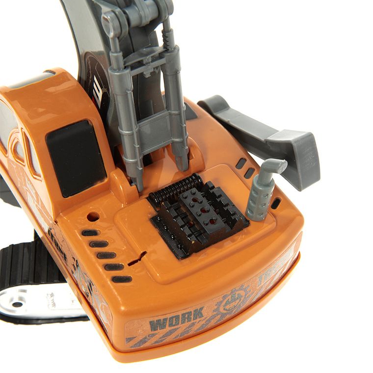 Smiki, platforma cu excavator, set de vehicule cu lumini si sunete
