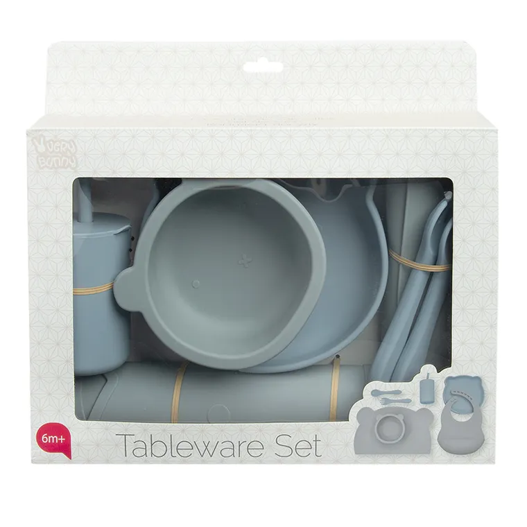 Smiki, Very Bunny, set de vase din silicon, albastru