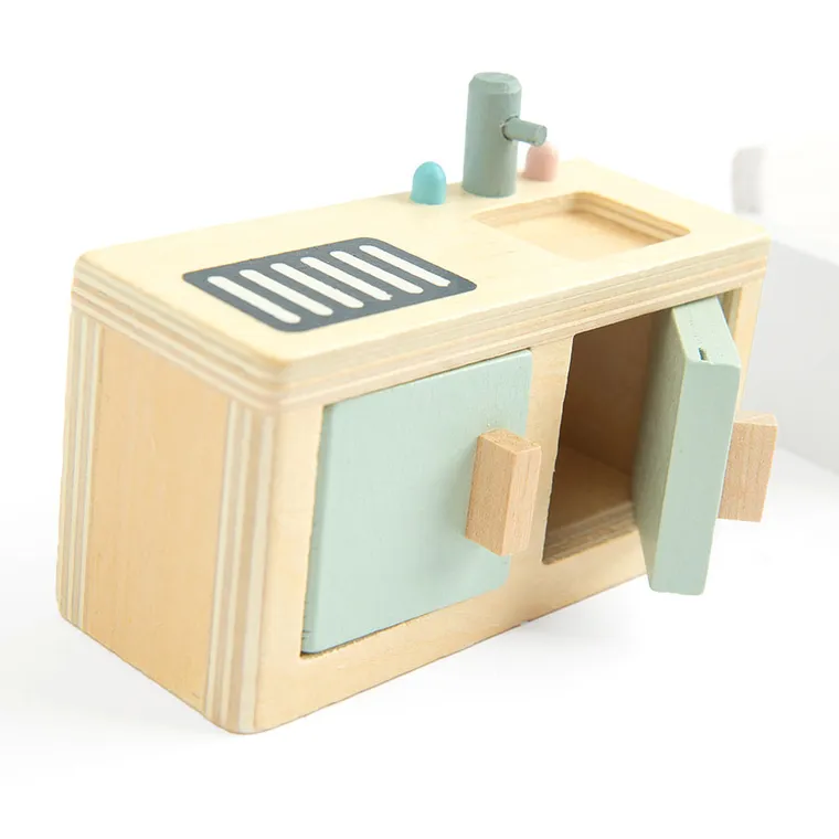 Smiki, Zookabee, casuta din lemn pentru papusi, 9 elemente