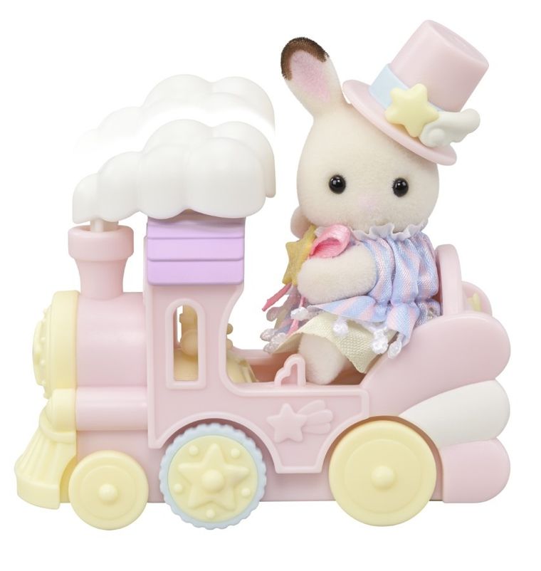 Sylvanian Families, Amusement Park Ride Set - Plain & Train, set de joaca cu figurine, 5819