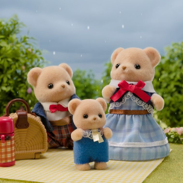 Sylvanian Families, Biscuit Bear Family, set de figurine, 5851