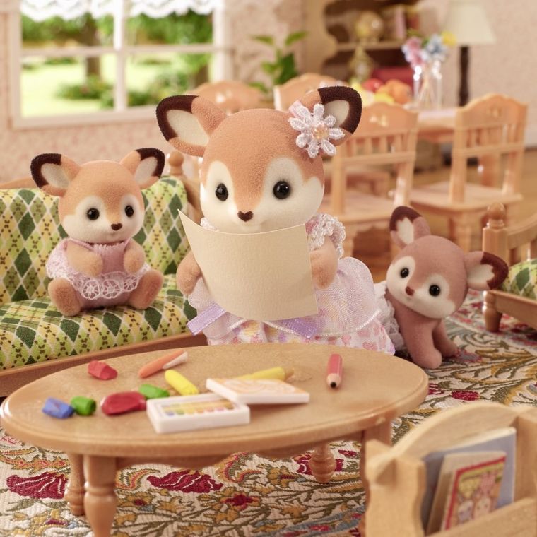 Sylvanian Families, Gemenii din familia caprioarelor, set de figurine, 5800