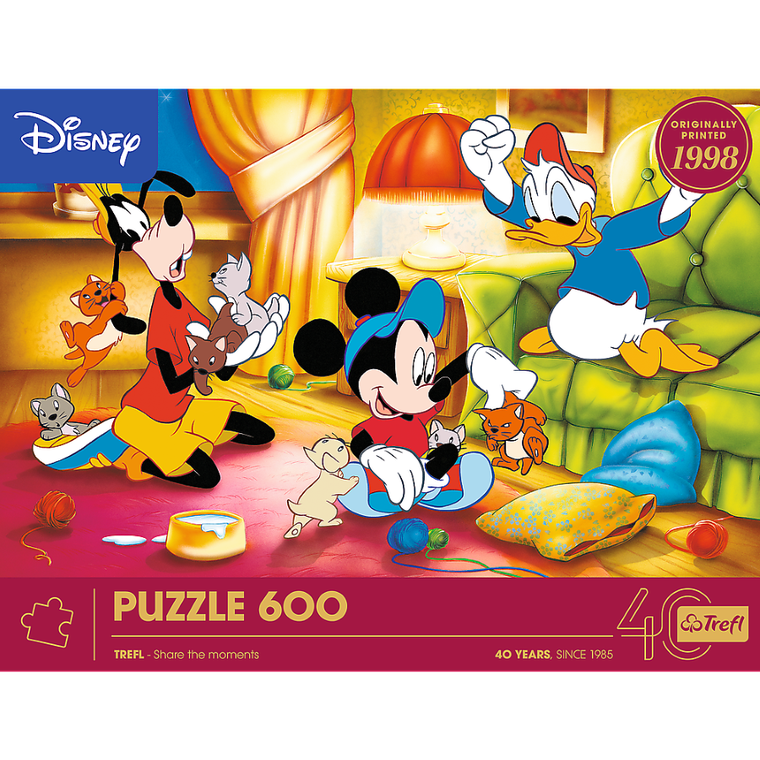 Trefl, 40 Years, Disney, Mickey Mouse, puzzle, 600 piese