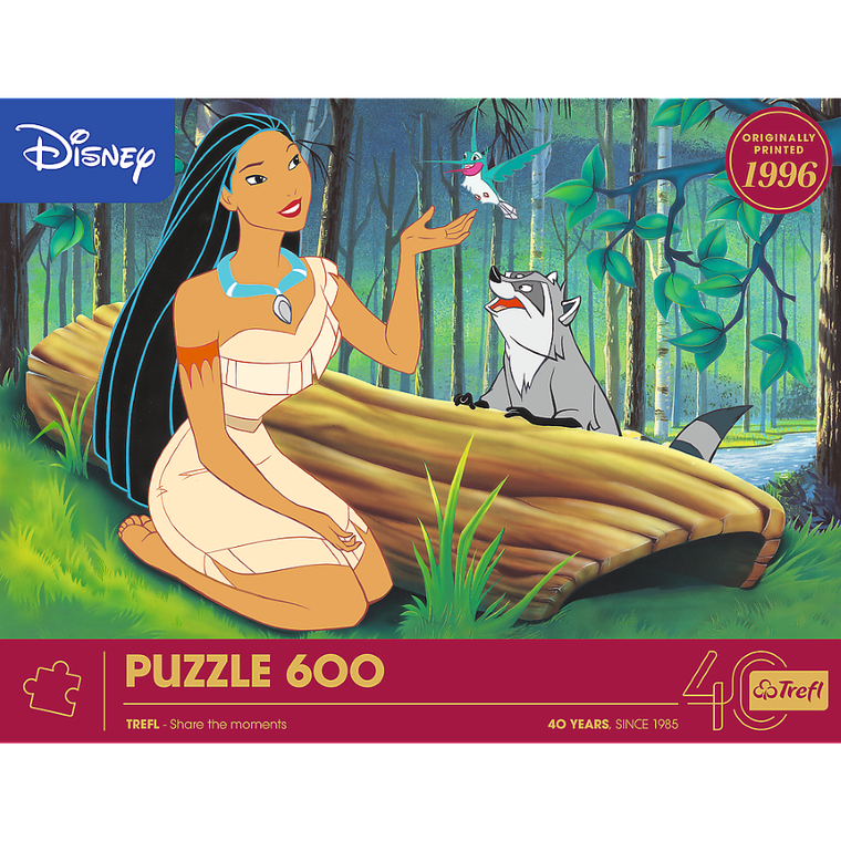 Trefl, 40 Years, Pocahontas, puzzle, 600 piese