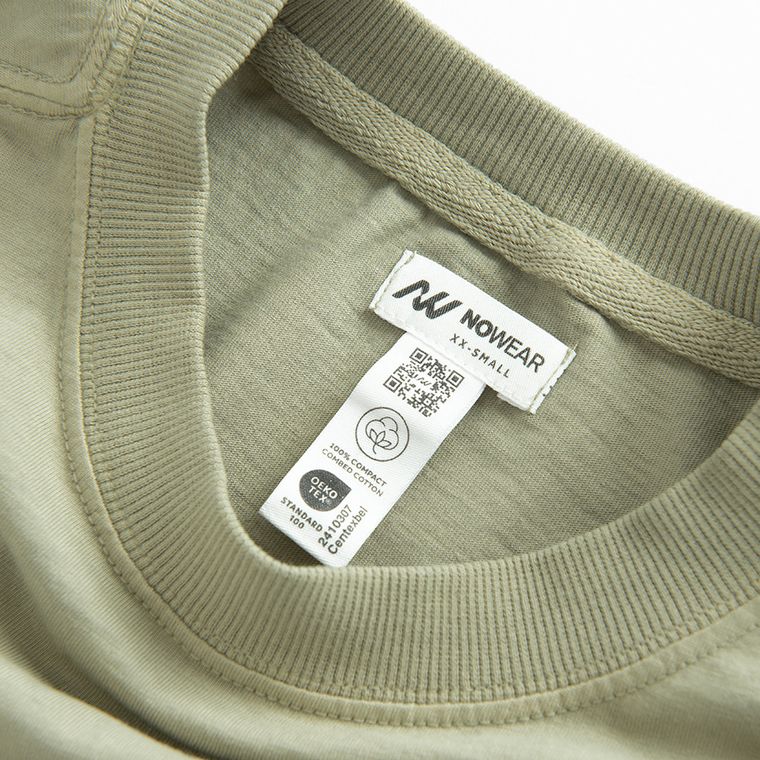 Tricou din bumbac cu croiala scurta boxy NOWEAR