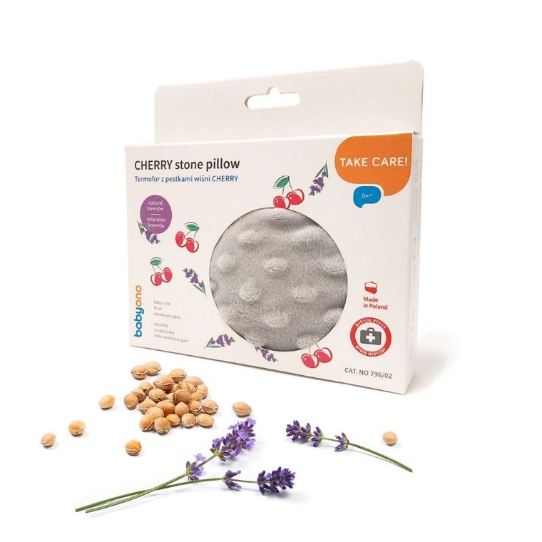 BabyOno, Cherry, termofor cu samburi de cirese, gri