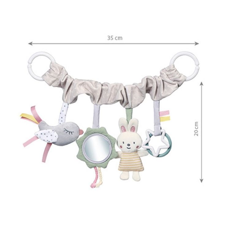 BabyOno, jucarie educativa - agatatoare pentru carucior si scaun auto, nature