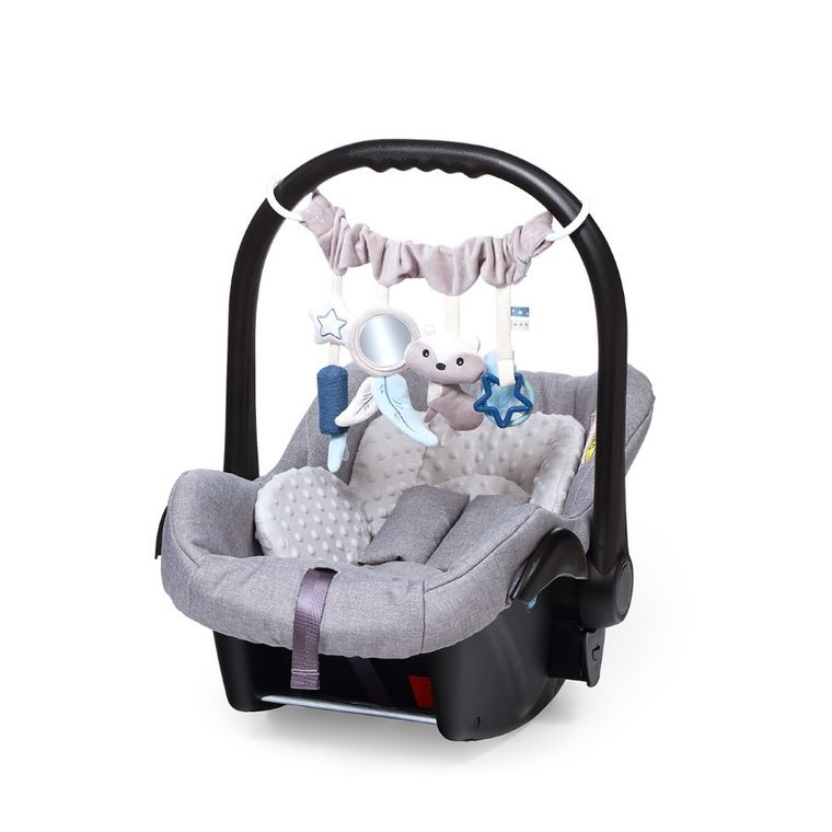 BabyOno, jucarie educativa - agatatoare pentru carucior si scaun auto RACCOON