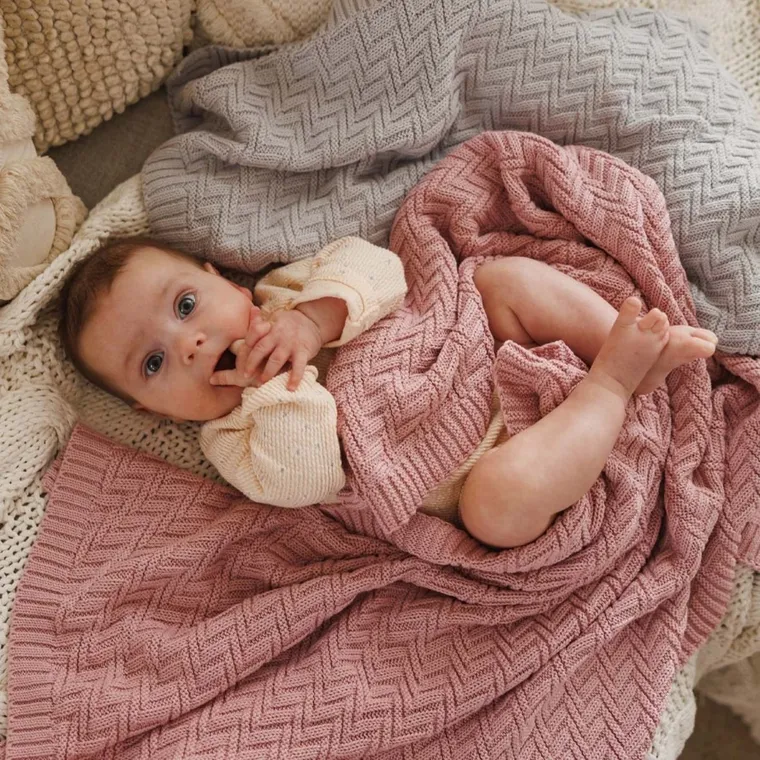 BabyOno, Paturica din bumbac organic, roz