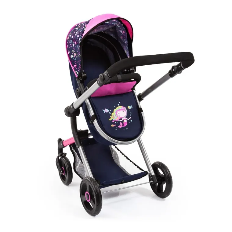Bayer Design, Combi Neo Vario, carucior multifunctional pentru papusi, bleumarin-roz