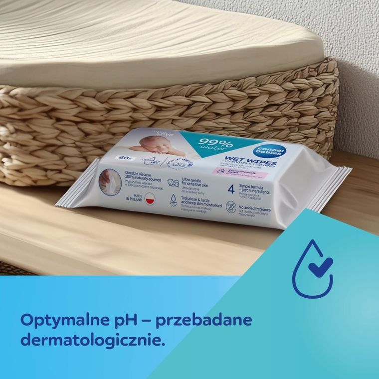 Canpol babies, set: tampoane sanitare multifunctionale, 90-60 cm, 2 buc. + servetele umede, 60 buc.