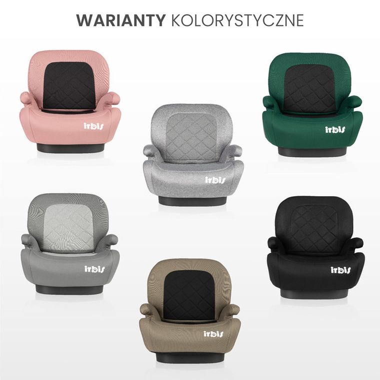 Caretero, Irbis, scaun auto, inaltator, i-Size, negru, 125-150 cm