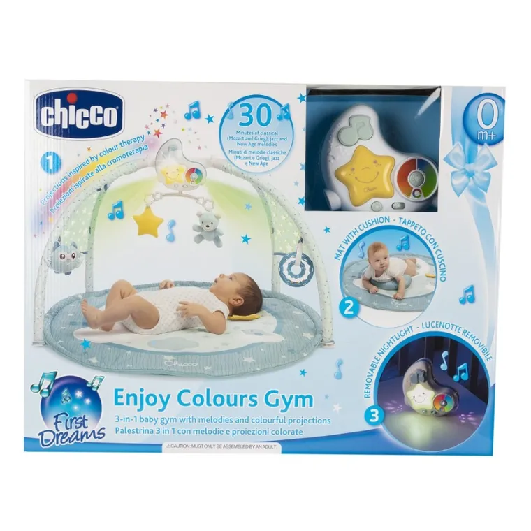 Chicco, First Dreams, Enjoy colors, covoras pentru copii, 3 in 1, albastru