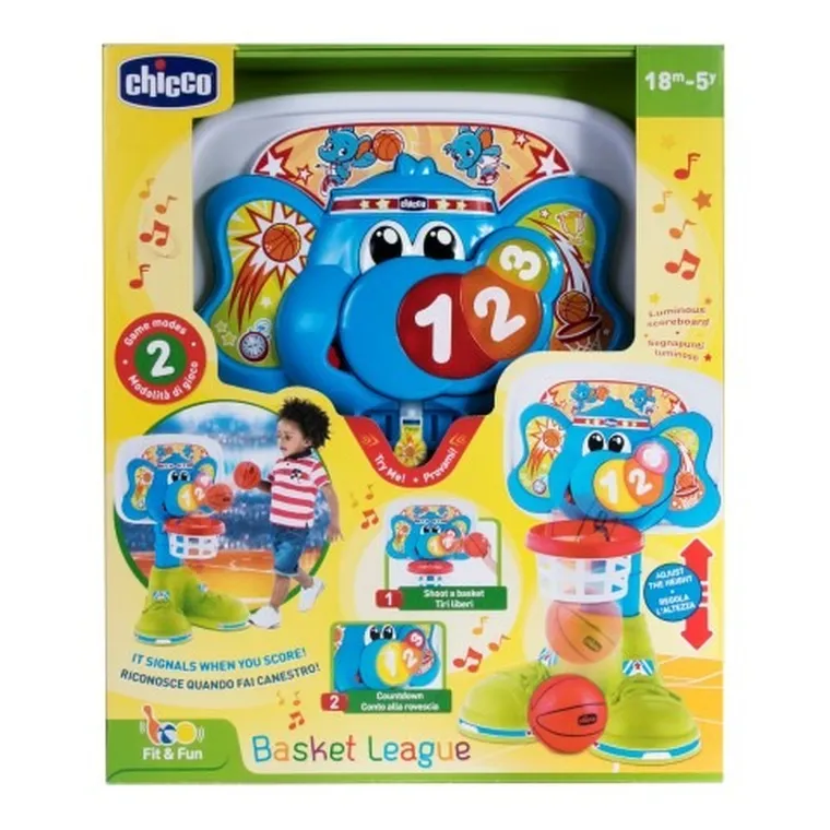 Chicco, Fit&Fun, Baschet 123, jucarie interactiva