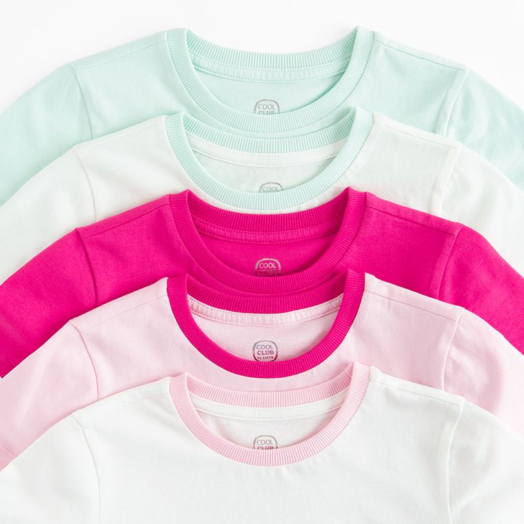 Cool Club, Tricou pentru fete, mix, set, 5 buc.