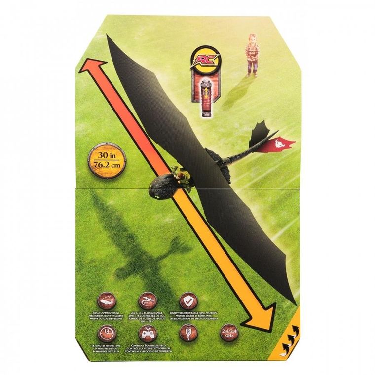 How To Train Your Dragon, Real Flying RC Toothless, figurina cu telecomanda