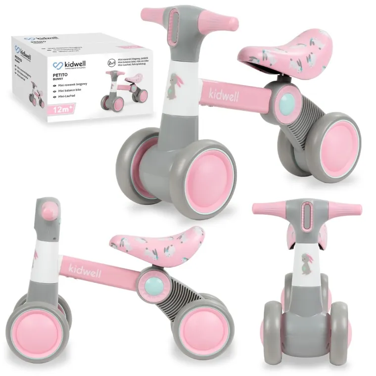 Kidwell, Petito Bunny, mini bicicleta de echilibru cu 4 roti
