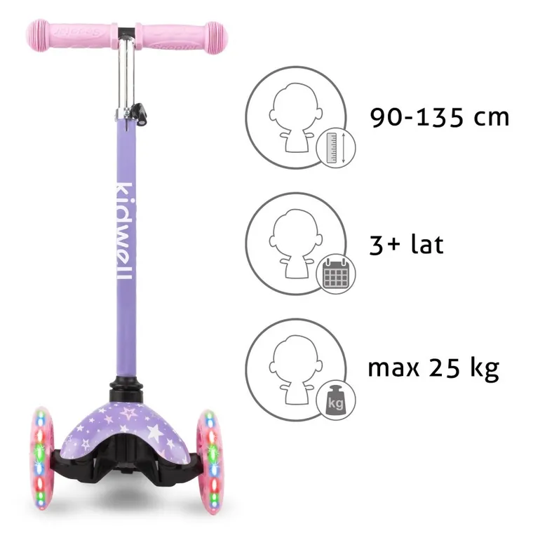 Kidwell, Uno, trotineta cu 3 roti, stars