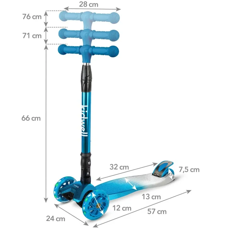 Kidwell, Vento, trotineta cu 3 roti, albastru