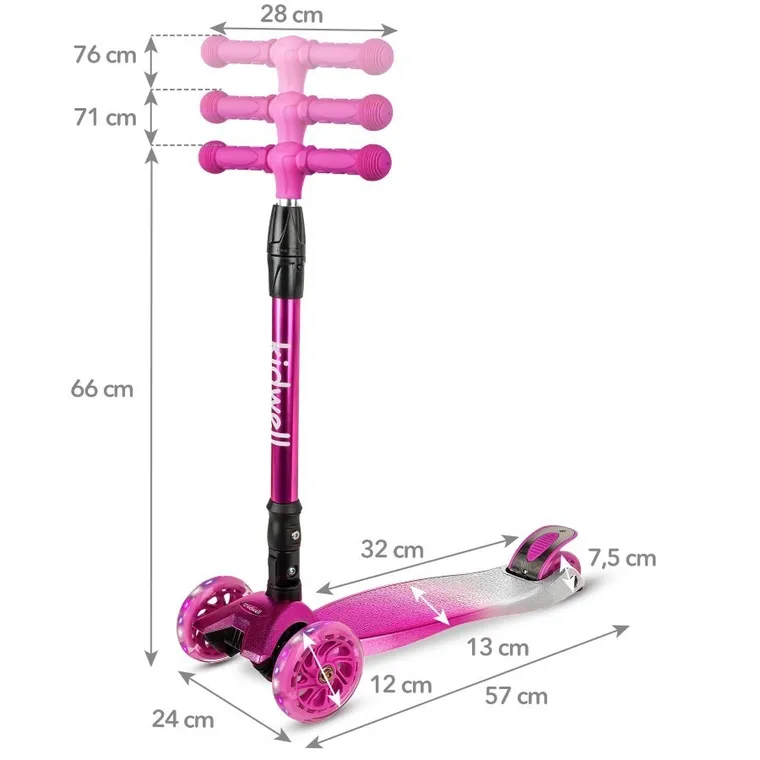 Kidwell, Vento, trotineta cu 3 roti, roz