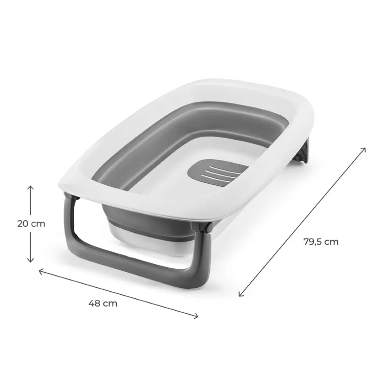 Kinderkraft, Bubbly, cada cu masa de infasat pe cadru, gri