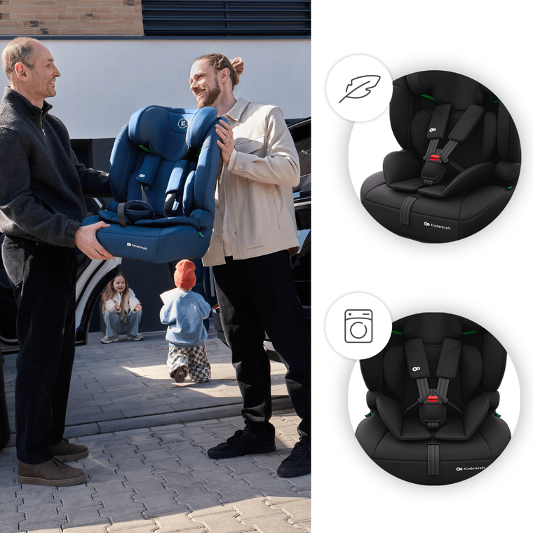 Kinderkraft, Comfort Up 2 Plus, i-Size, scaun auto, black, 100-150 cm