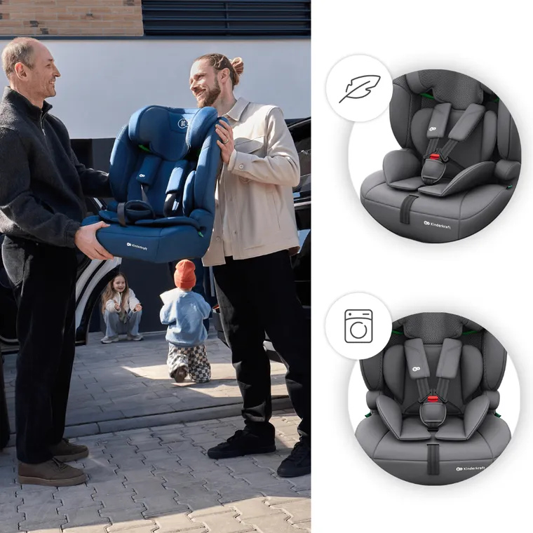 Kinderkraft, Comfort Up 2 Plus, i-Size, scaun auto, grey, 100-150 cm