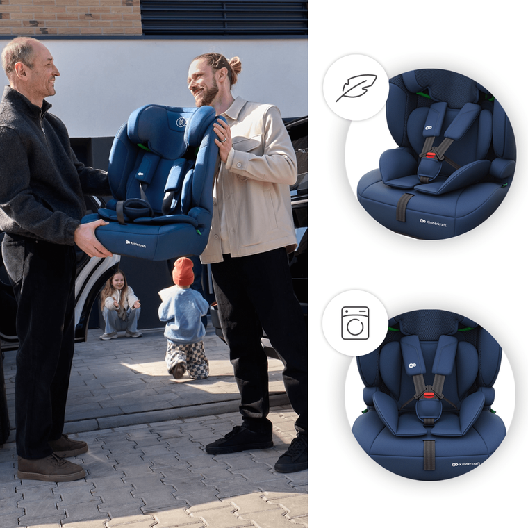 Kinderkraft, Comfort Up 2 Plus, i-Size, scaun auto, navy, 100-150 cm