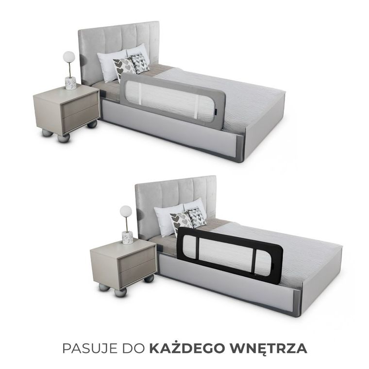 Kinderkraft, Guard and Dream, bariera pentru patut, Black