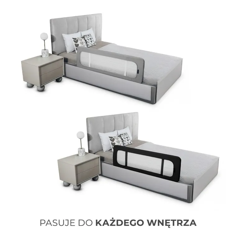 Kinderkraft, Guard and Dream, bariera pentru patut, Light Grey