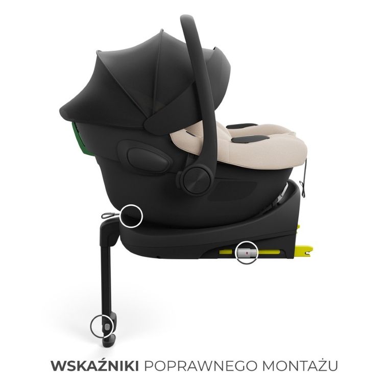 Kinderkraft, I-Lite, scaun auto + baza Endura Safe Fx, 40-87 cm, beige