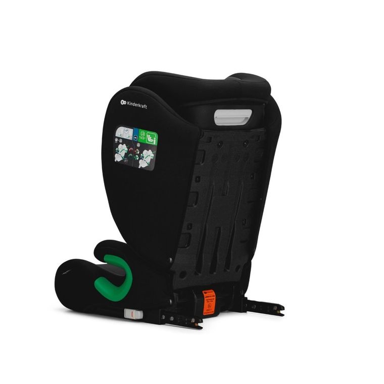 Kinderkraft, Junior Fix 2, I-Size, scaun auto pentru copii, Graphite Black, 100-150 cm, 15-36 kg