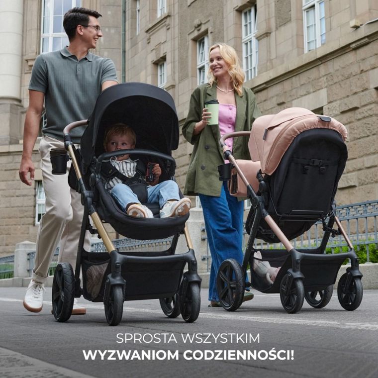 Kinderkraft, Moov 2 Air, carucior multifunctional 3in1, Pure Black