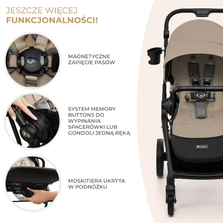 Kinderkraft, Yoxi, carucior sport, Sand Beige