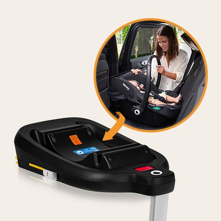 Lionelo, Astrid, scaun auto cu baza, i-Size, Black Grey, 40-87 cm