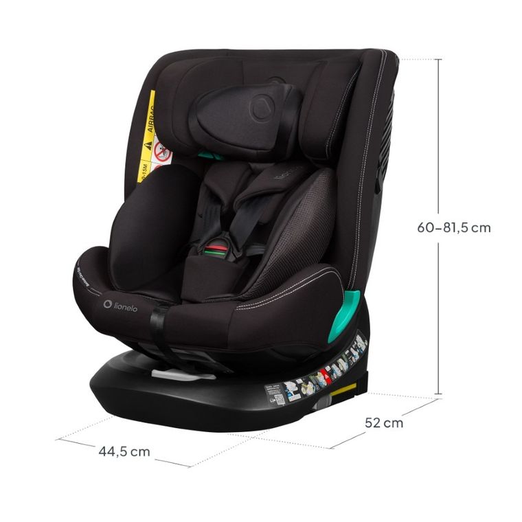 Lionelo, Bastiaan One, scaun auto, Black Carbon, 40-150 cm