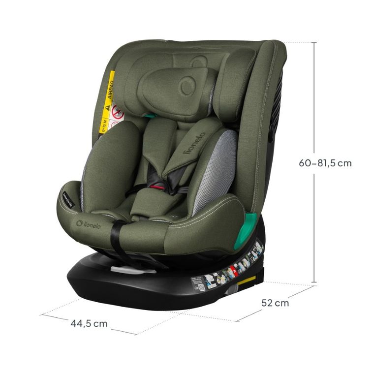 Lionelo, Bastiaan One, scaun auto, Green Olive, 40-150 cm