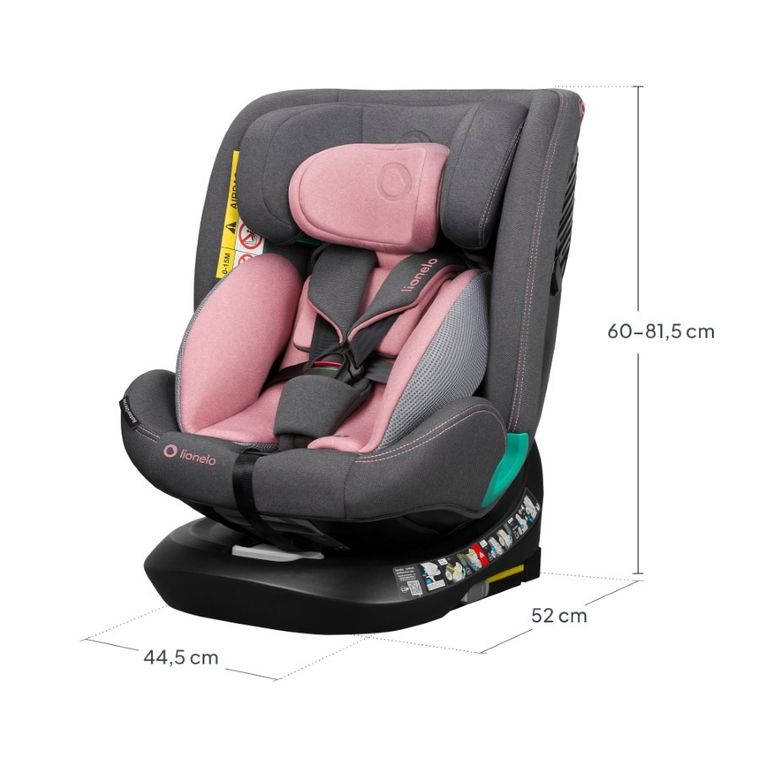 Lionelo, Bastiaan One, scaun auto, Pink Rose, 40-150 cm
