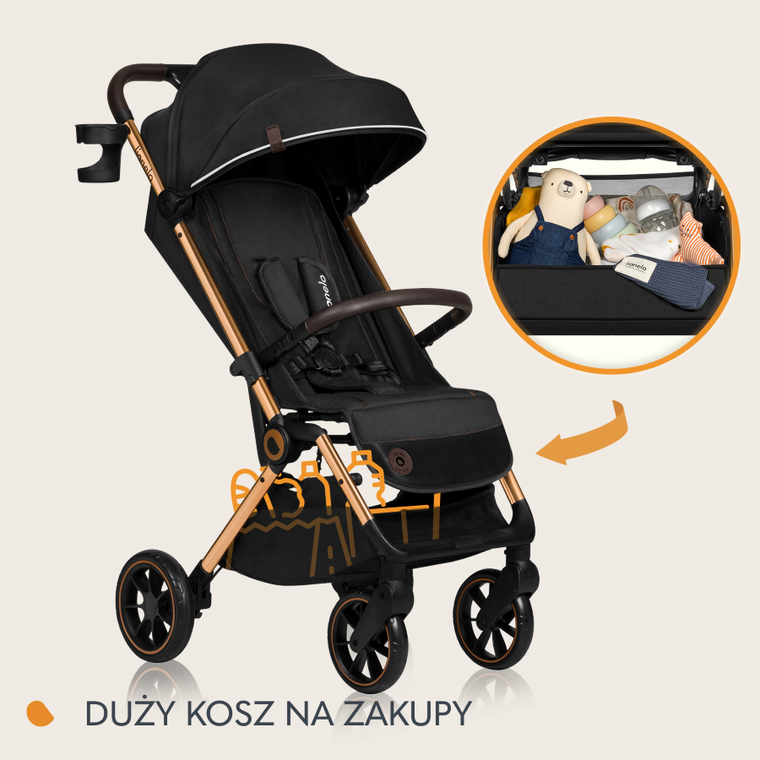 Lionelo, Cloe, carucior sport, Black Onyx - smyk.ro