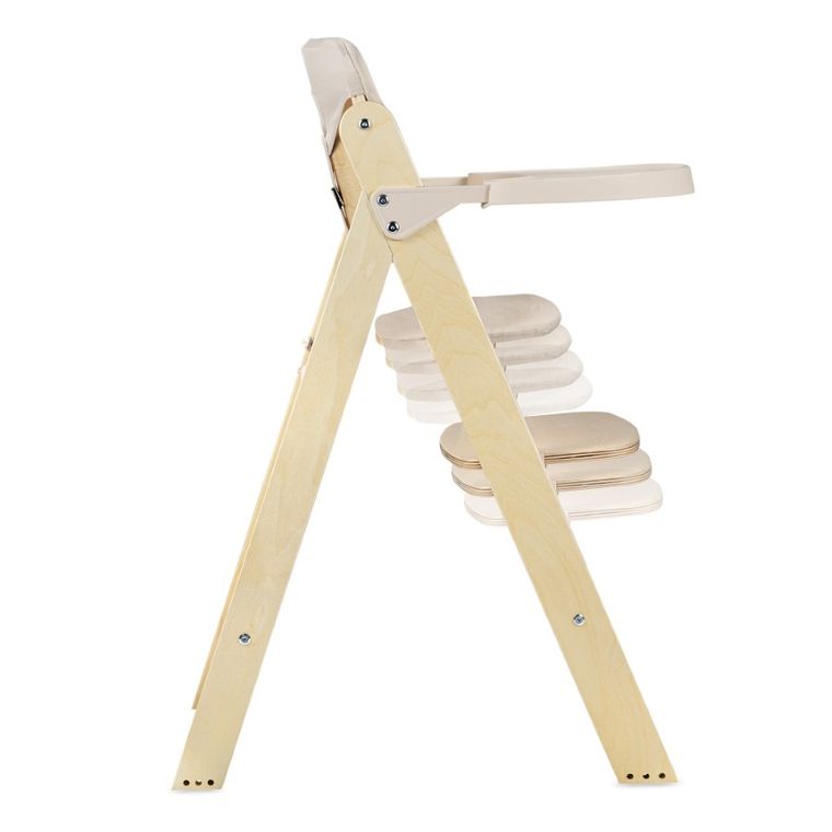 Lionelo, Floris, scaun inalt din lemn, Beige Natural