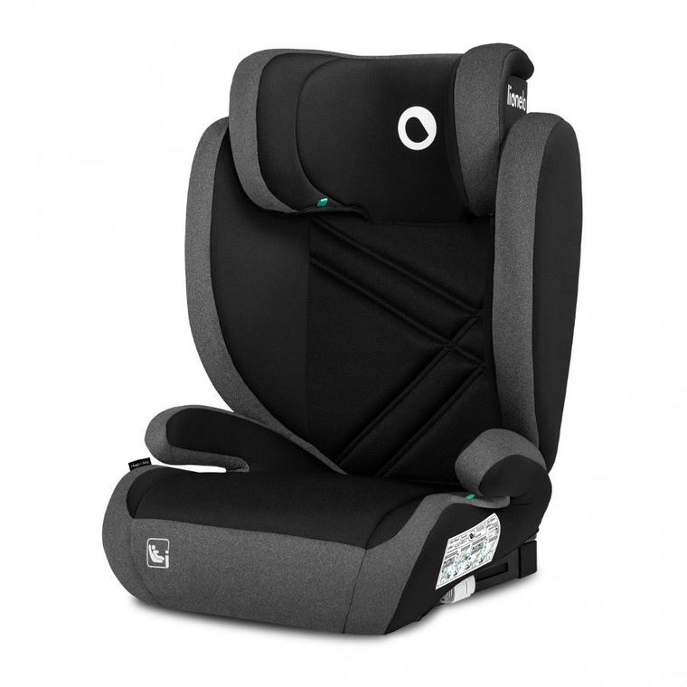 Lionelo, Hugo, I-size, scaun auto, 100-150 cm, Black Grey