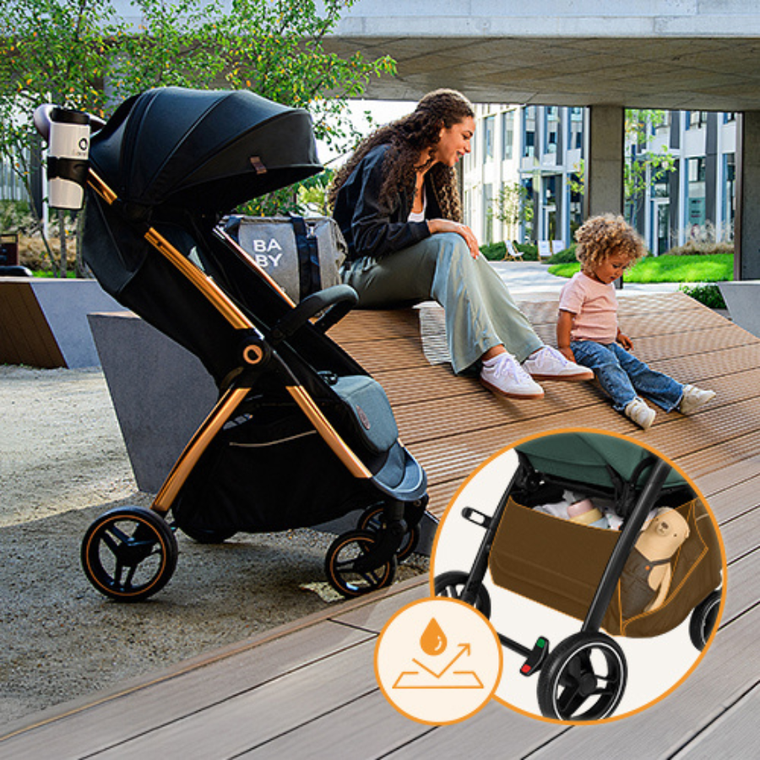 Lionelo, Ingrid, carucior pentru plimbare, Green Emerald