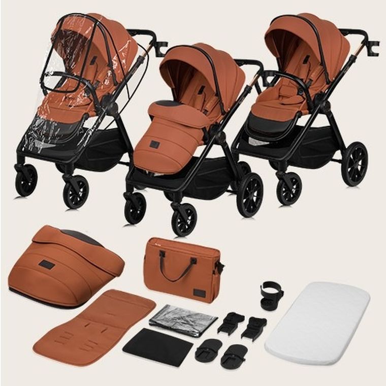 Lionelo, Layla, carucior multifunctional, 3in1, Brown Rust