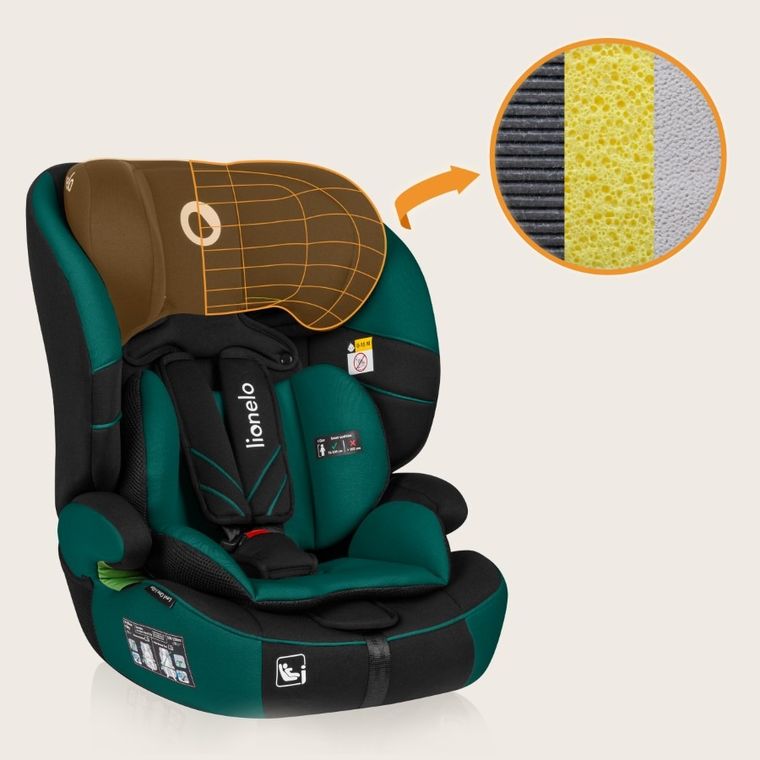 Lionelo, Levi One i-Size, scaun auto, Green Forest, 76-150 cm